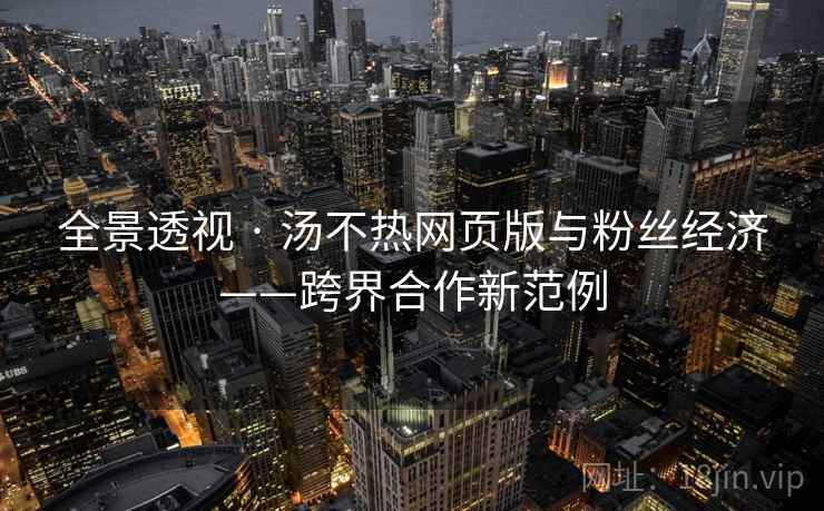 全景透视 · 汤不热网页版与粉丝经济——跨界合作新范例