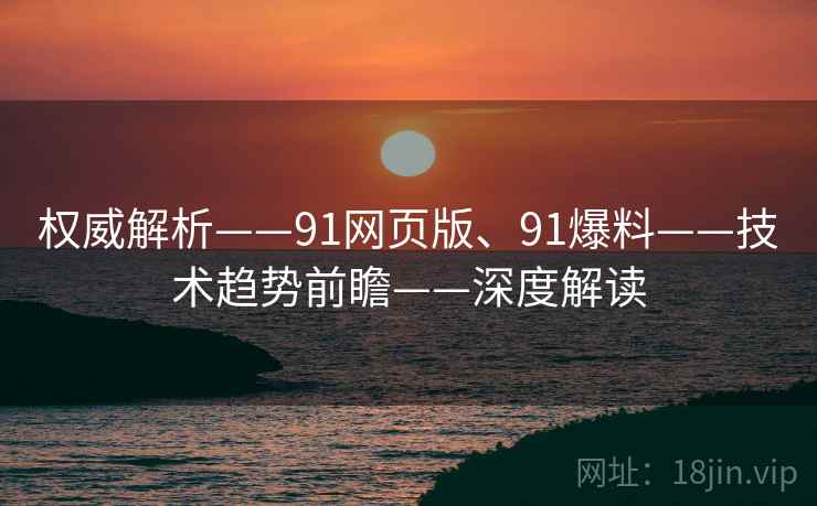 权威解析——91网页版、91爆料——技术趋势前瞻——深度解读