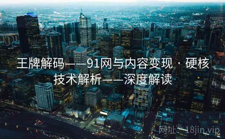 王牌解码——91网与内容变现 · 硬核技术解析——深度解读