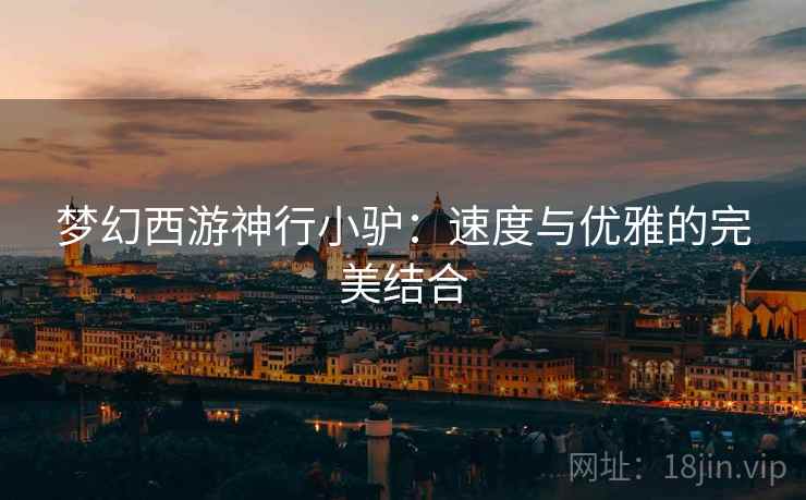 梦幻西游神行小驴：速度与优雅的完美结合