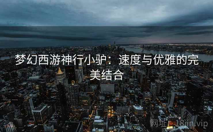 梦幻西游神行小驴：速度与优雅的完美结合